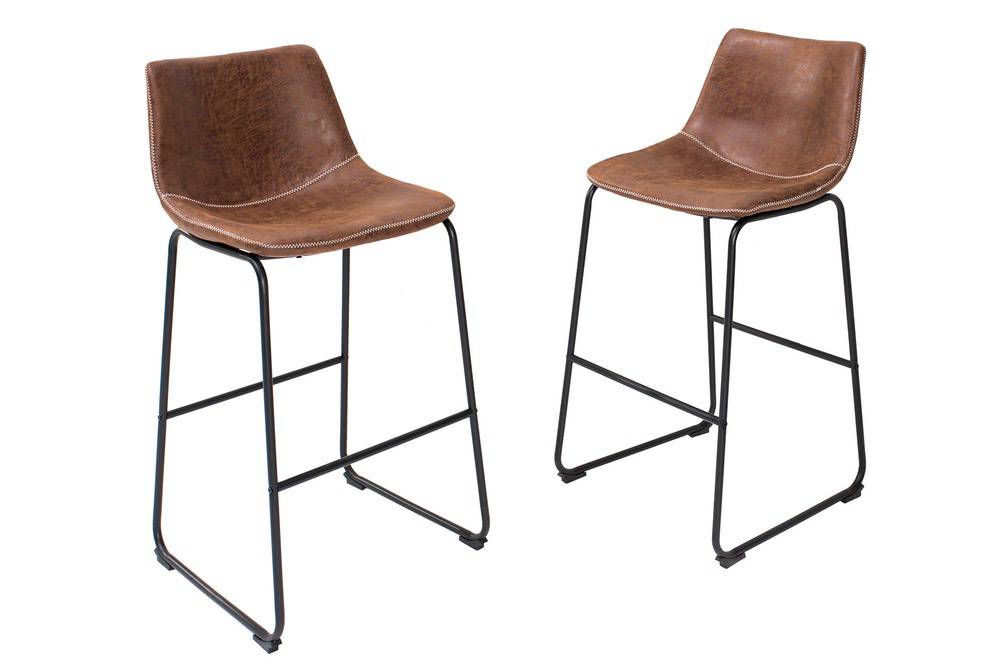 Designová barová židle Alba hnědá 
