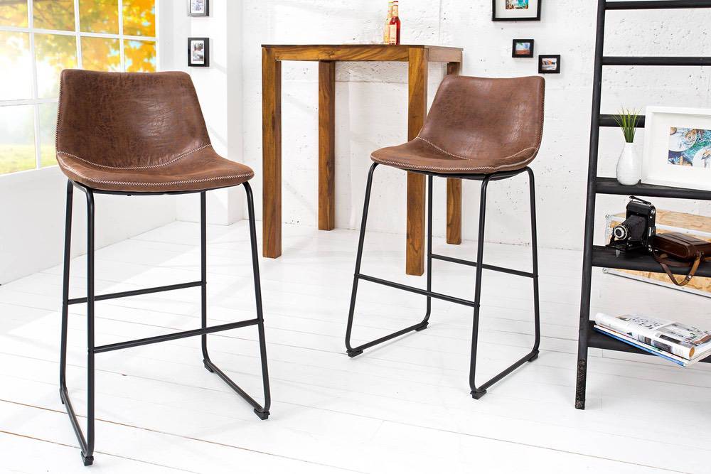 LuxD Designová barová židle Alba hnědá