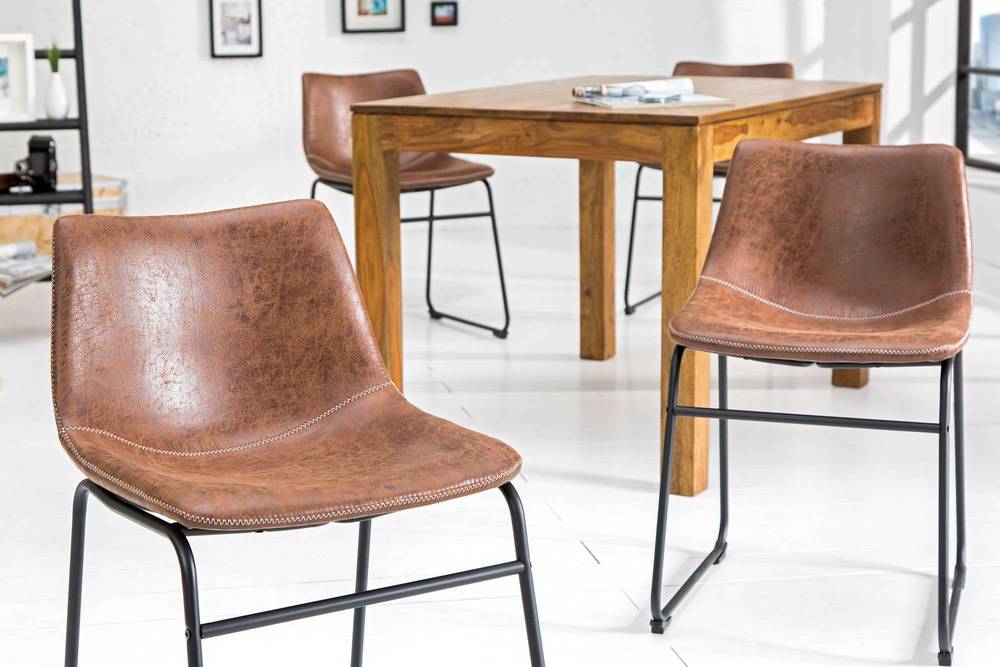 LuxD Designová židle Alba hnědá - Skladem