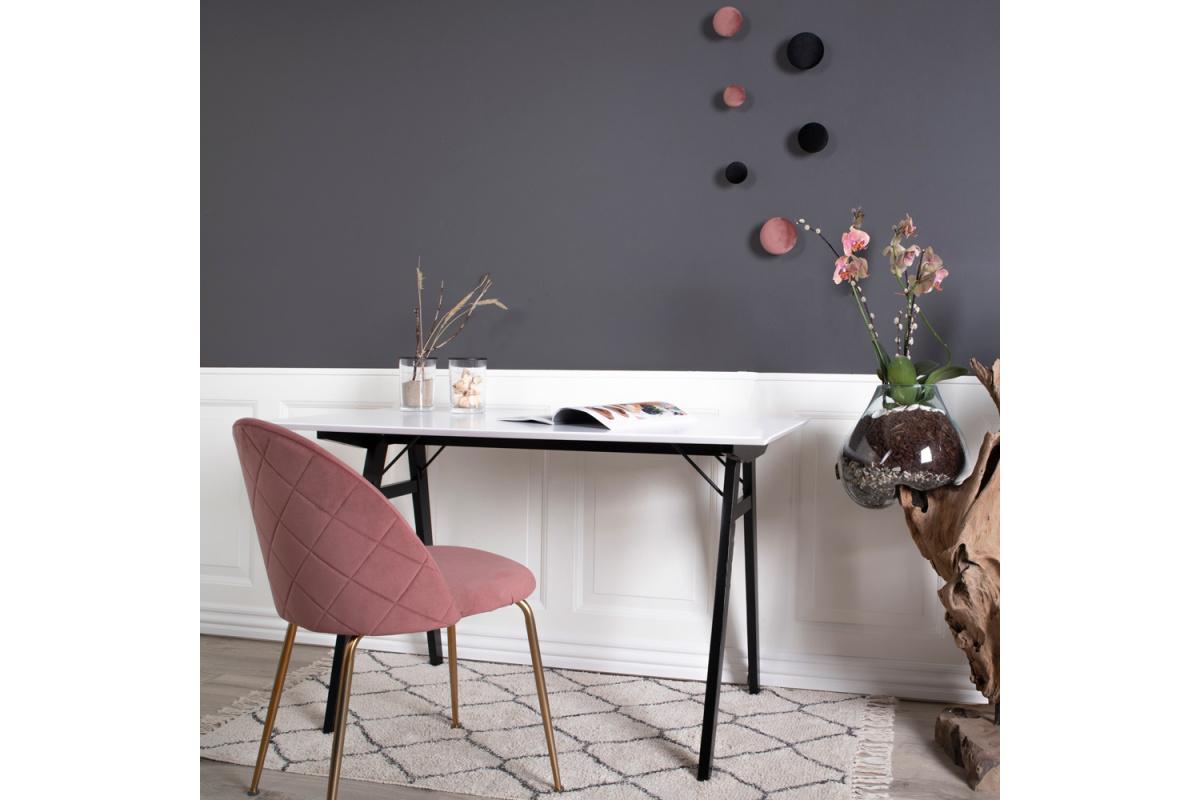 Norddan Designová židle Ernesto, růžová / mosaz