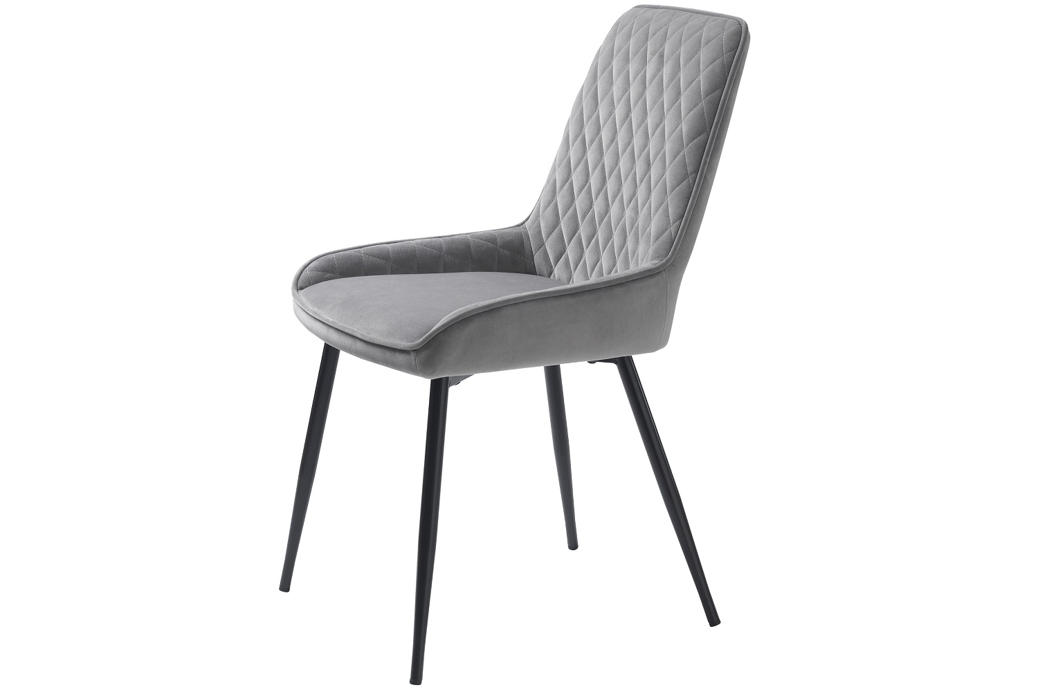 Designová jídelní židle Dana šedý samet