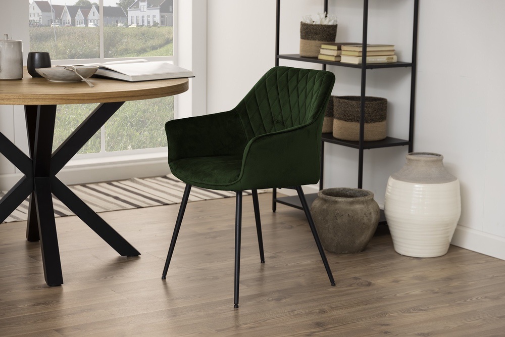 Dkton Designová jídelní židle Danessa olivově-zelená - Skladem