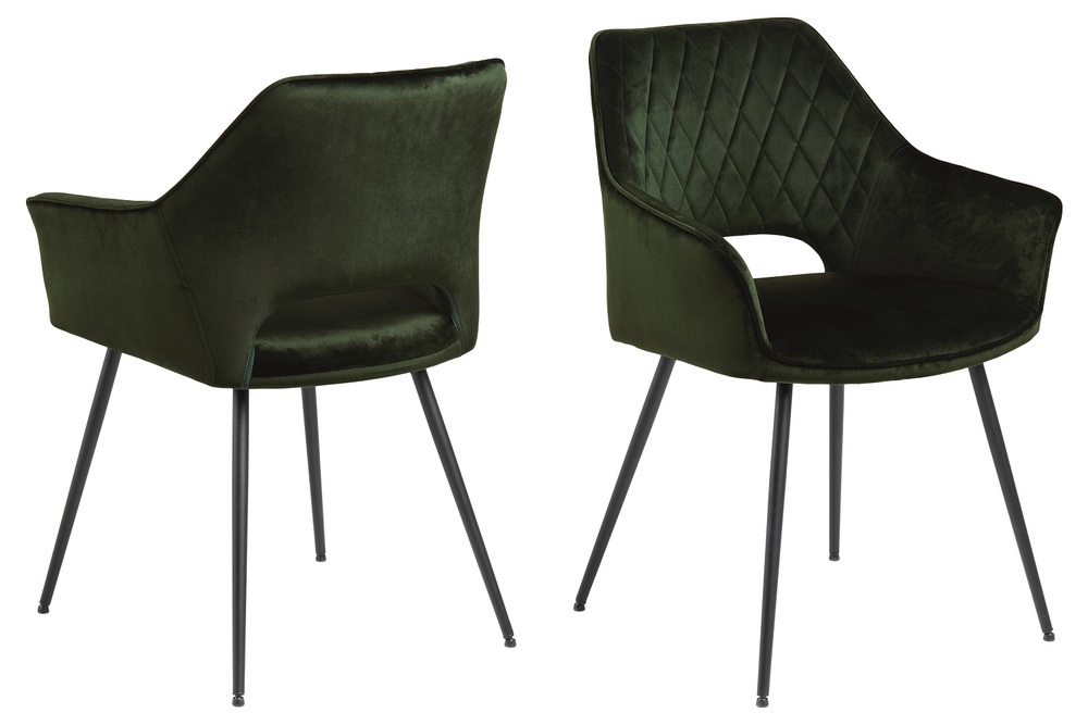 Designová jídelní židle Danessa olivově-zelená - Skladem
