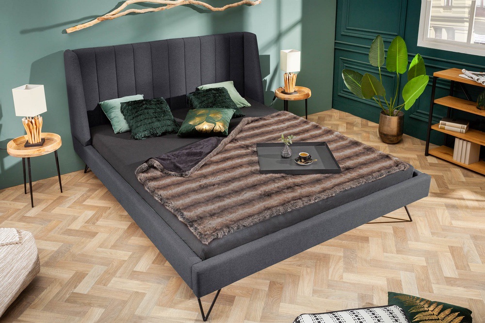 LuxD Designová postel Phoenix 180 x 200 cm antracit