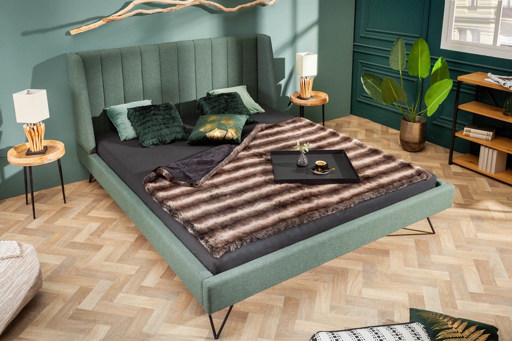 LuxD Designová postel Phoenix 180 x 200 cm zelená - Skladem