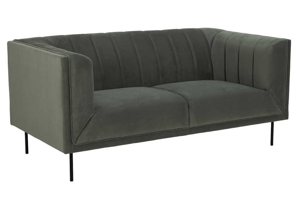 Dkton Designová sedačka Darcila 172 cm šedo-zelená