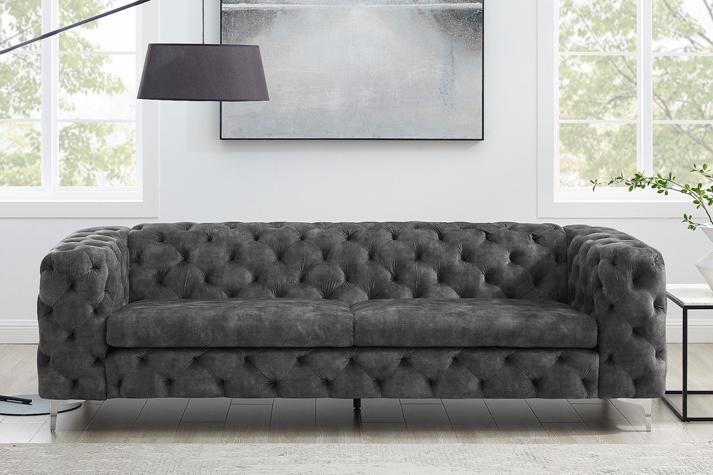 LuxD Designová sedačka Rococo 240 cm tmavě šedá