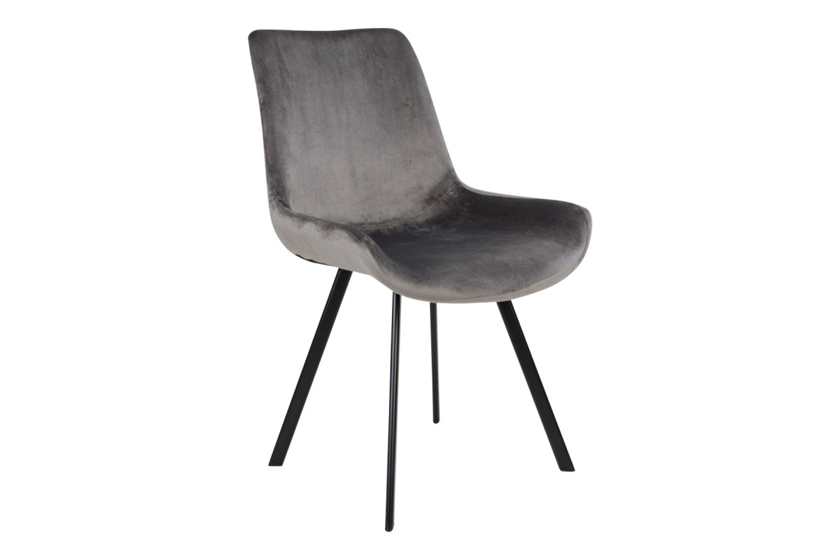 Norddan Designové židle Brinley šedý samet - Skladem