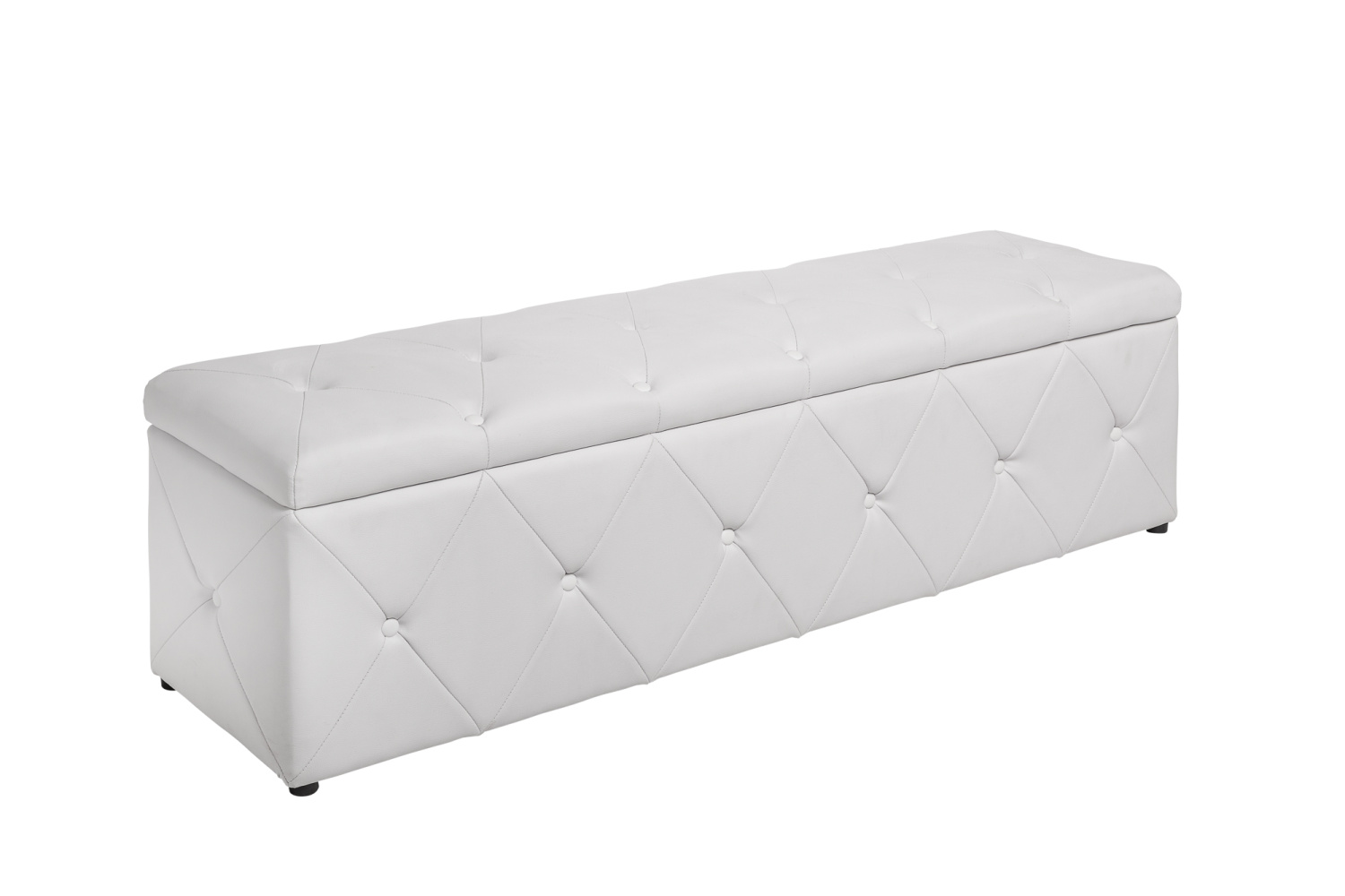 LuxD Designová lavice Spectacular 140 cm bílá koženka