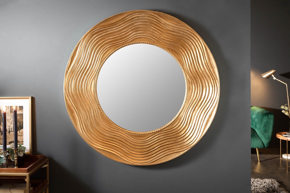 Levně LuxD Designové nástěnné zrcadlo Dalton 100 cm zlaté