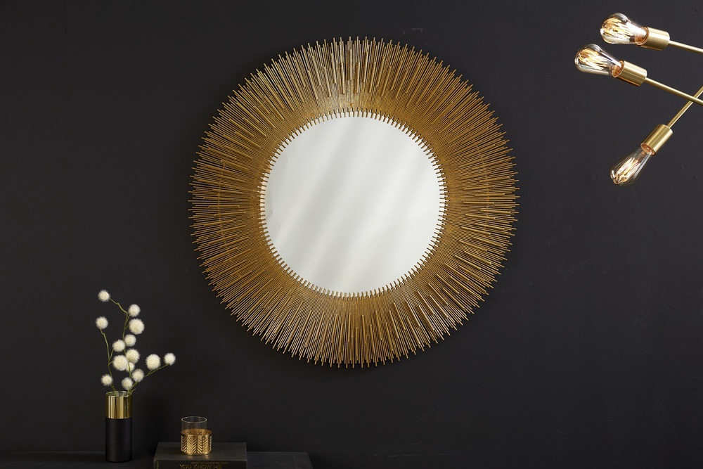 Designové nástěnné zrcadlo Letisha 92 cm zlaté
