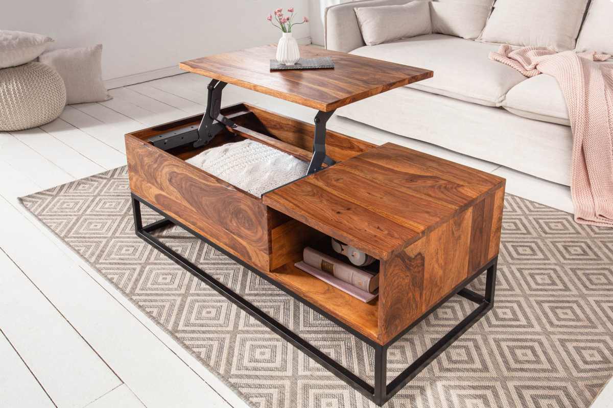 Levně LuxD Designový konferenční stolek Timber Function 110 cm sheesham