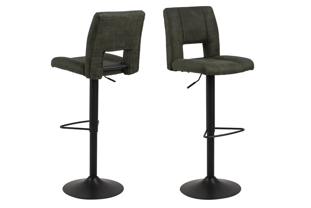 Designová barová židle Almonzo olivově zelená