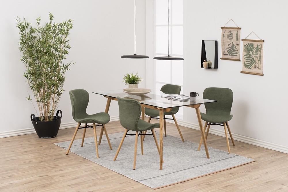 Designová jídelní židle Alejo zelená