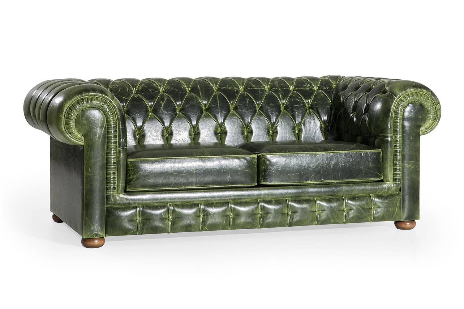 Designová sedačka Chesterfield 185 cm zelená
