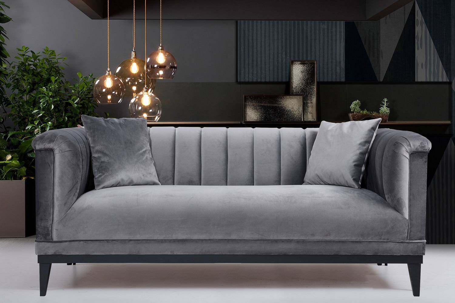 Levně Sofahouse Designová sedačka Tamanna 190 cm tmavě šedá
