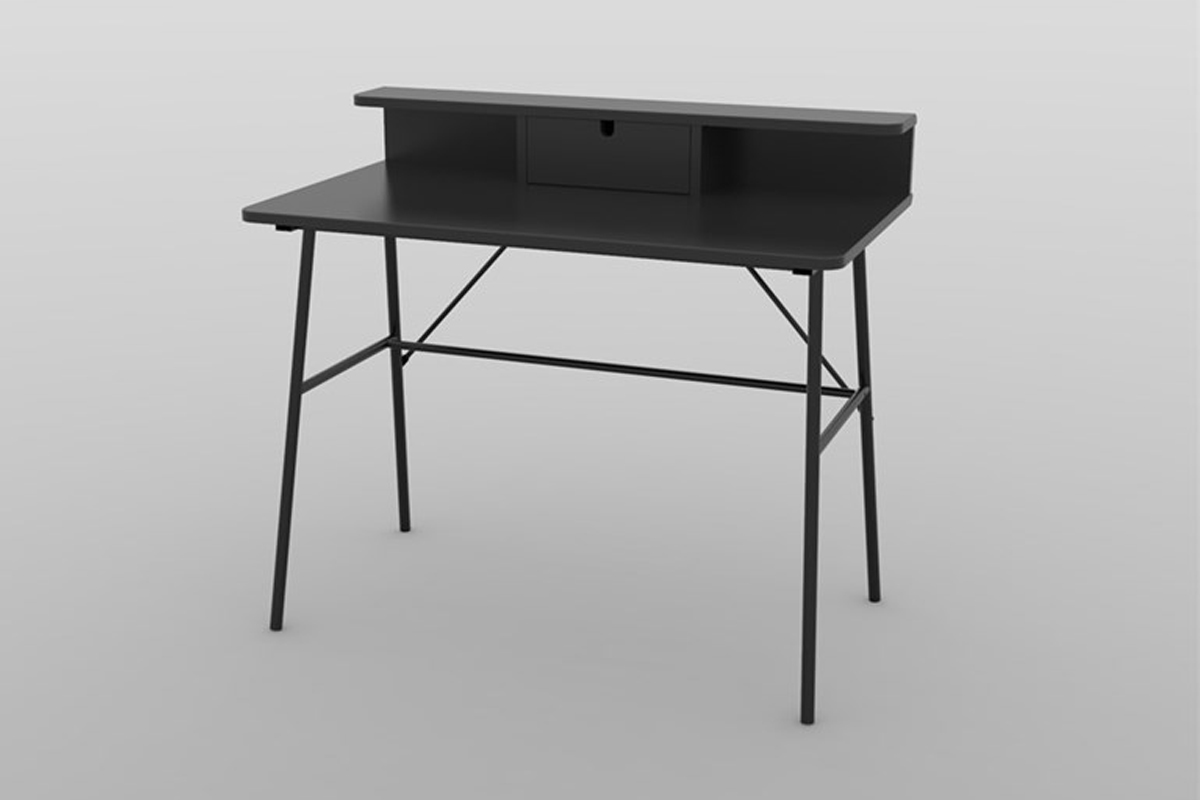 Dkton Designový psací stůl Nava 100 cm černý
