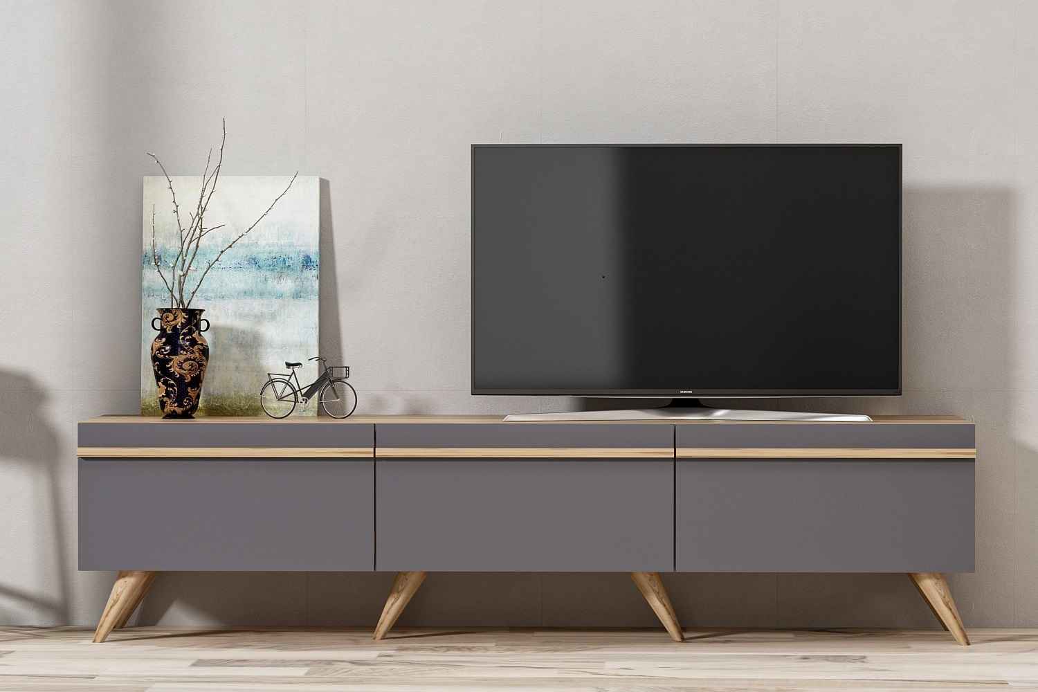 Sofahouse Designový TV stolek Abhilasha 180 cm antracitový