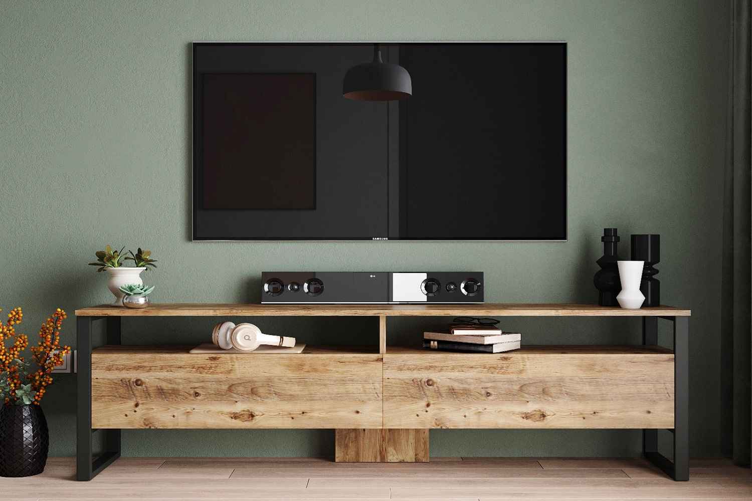 Sofahouse Designový TV stolek Edolie 180 cm borovice