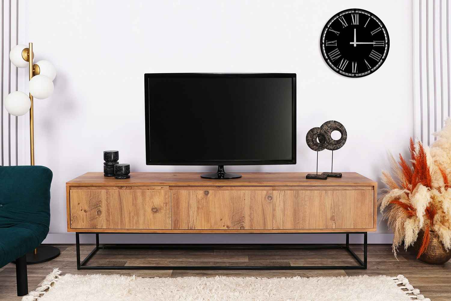 Sofahouse Designový TV stolek Olesia 180 cm vzor ořech