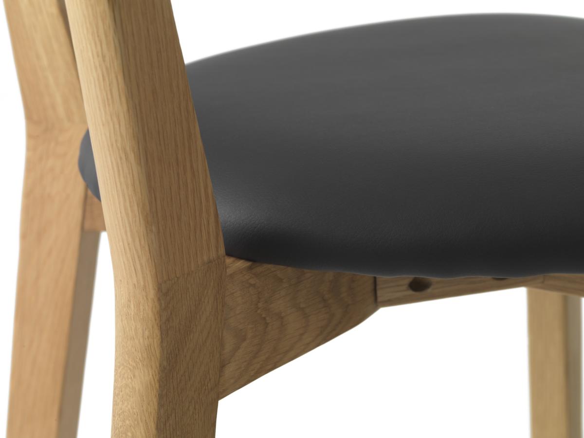 Designová židle Kian přírodní - černá 