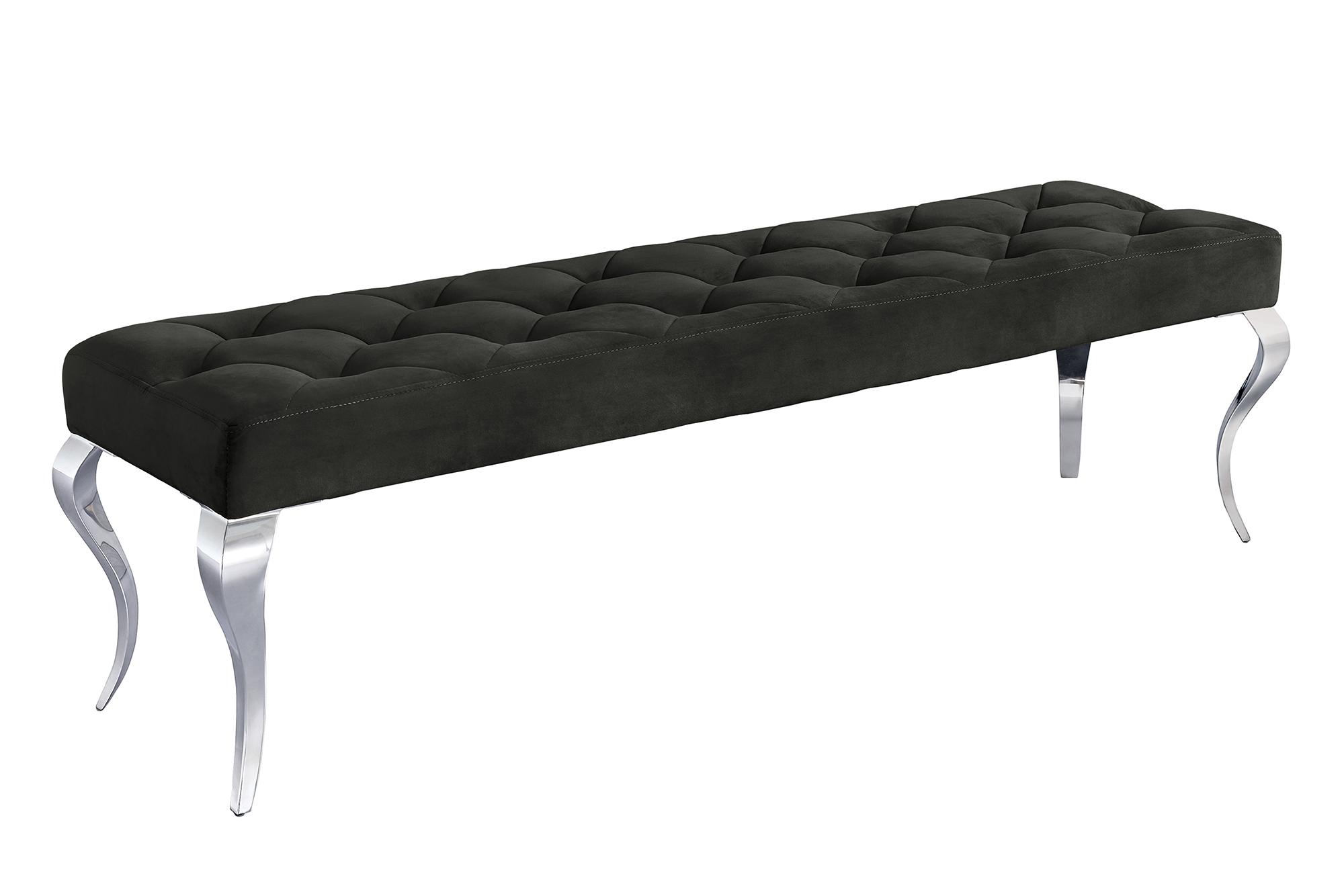 LuxD Designová lavice Rococo, 170 cm, černá