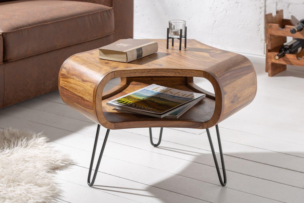 Designový konferenční stolek Lorelei, 60 cm, sheesham 