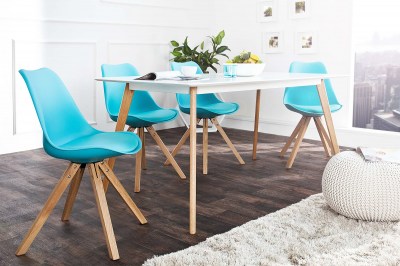 Dizajnová jídelná židle Sweden NewLook tyrkysová