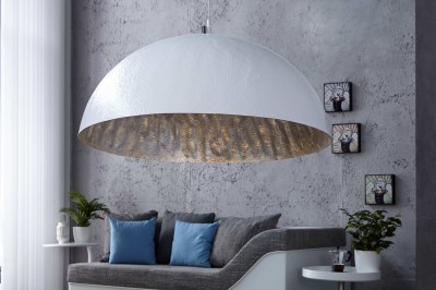 Designová lampa Glimer 70cm bílo-stříbrná