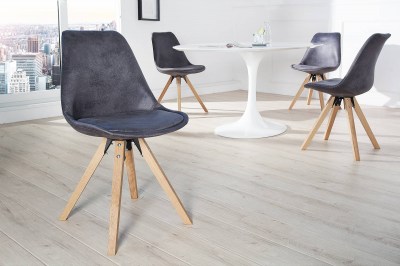 Dizajnová jídelná židle Sweden NewLook antracit