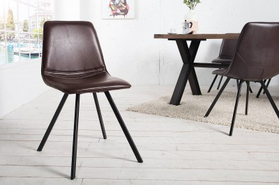Dizajnová jídelná židle Holland Retro hnědá