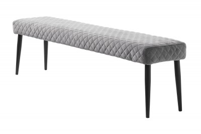 Designová lavice Hallie 160 cm šedý samet