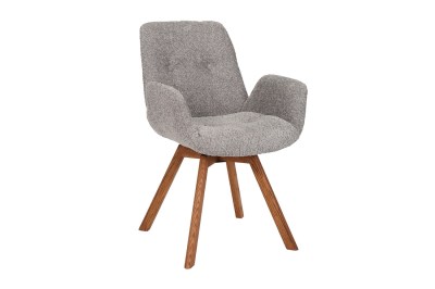 Designová otočná židle Yanisin šedá