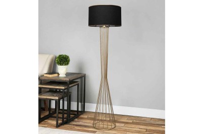 Designová stojanová lampa Fellini 155 cm černá / zlatá