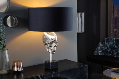 Designová stolní lampa Madigan 76 cm černo-stříbrná