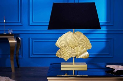 Designová stolní lampa Rashid černo-zlatá