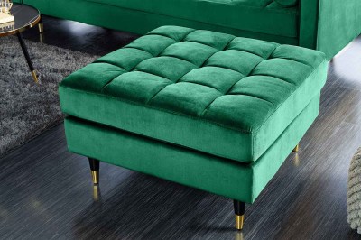 Designová taburetka Adan 80 cm smaragdově-zelený samet