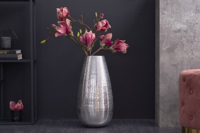 Designová váza Malia 50 cm stříbrná