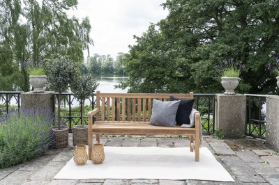 Designová zahradní lavice Rimma 150 cm teak
