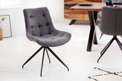Designová židle Amiyah světle šedá-černá
