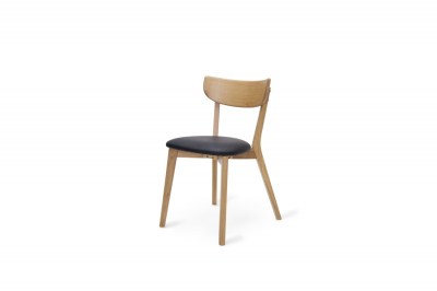 Designová stolička Kian přírodní - černá
