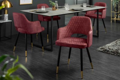 Designová židle Laney červený samet