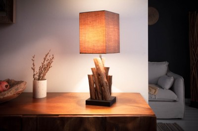 Designová stolní lampa Desmond 45 cm hnědá - Ironwood