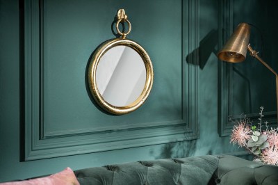 Designové kulaté zrcadlo Manelin 41 cm zlaté