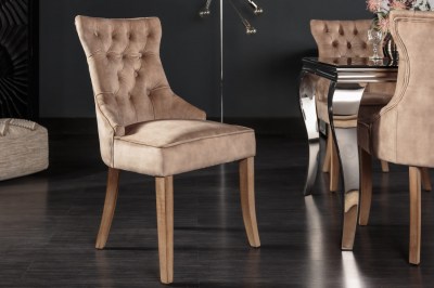 Designová židle Queen samet kávová