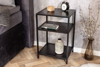 Designový odkládací stolek Maille 42 cm černý jasan