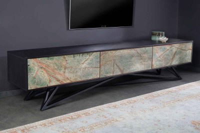 Designový TV stolek Quillon 200 cm přírodní kámen