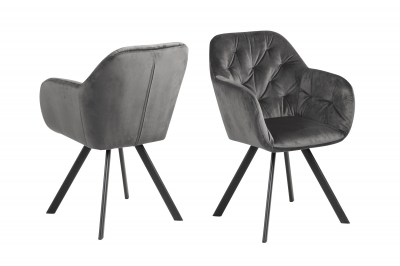 Dizajnová stolička Aletris, tmavosivá