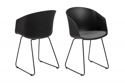 Designová židle Almanzo černá / šedá