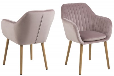 Designová židle Nashira světle růžová VIC